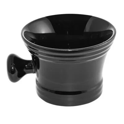 Фото Черная керамическая чаша для пены Shaving Mog Barber Pro