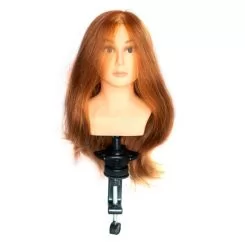Фото Маленькая болванка для причесок с штативом Ingrid натуральные волосы 35 см. - 1