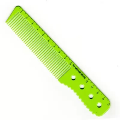 Отзывы на Зеленая расческа с ручкой и линейкой Y5 Exotic color line 17 см.