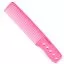 Розовая расческа с ручкой и линейкой Y5 Exotic color line 18 см.