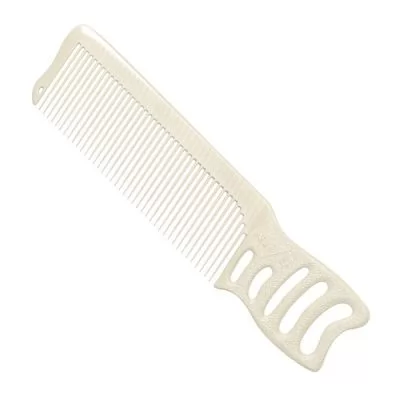 Белая расческа со скошенными зубцами YS Park Barbering 185 мм. Серия YS 247
