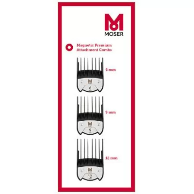 Комплект магнітних насадок Moser 3 шт. (6; 9; 12 мм)