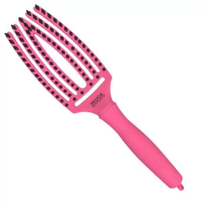 Щітка для укладки Olivia Garden Finger Brush Amour Hot Pink комбінована щетина