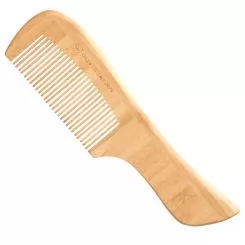 Фото Бамбуковая расческа Bamboo Touch Comb 2 с ручкой частозубая - 1