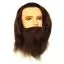 Болванка муж. с бородой длина волос 30-35 см. плотн. 300/см без штатива (шт.)
